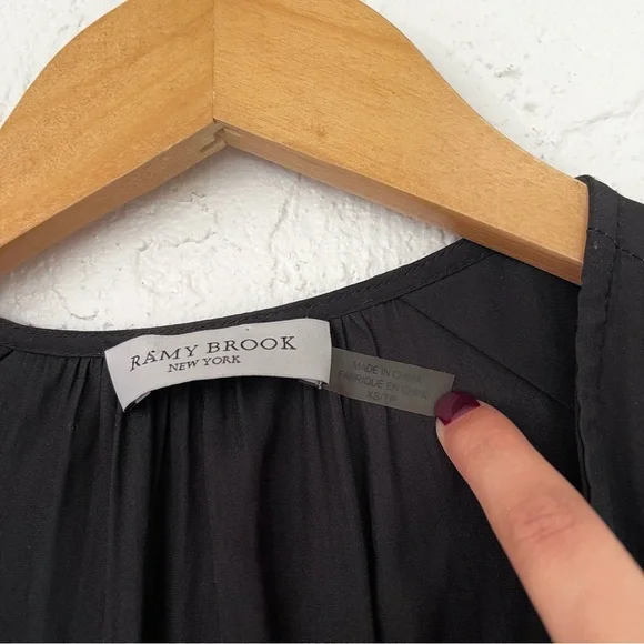 Ramy Brooke Polly Paris Sleeveless Black Studded Mini Dress - Picture 7 of 11